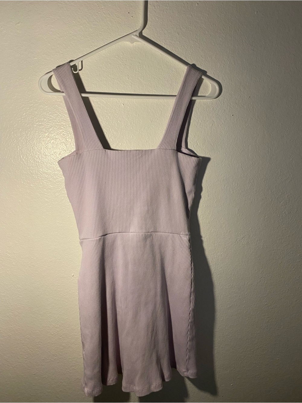 PINK by VICTORIA'S SECRET Lavender Ribbed Tank Dress Active Romper Sz M - Picture 3 of 3